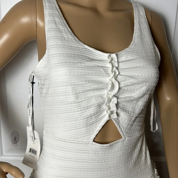 ALI&JAY white halter dress,frill,cut out,fit&flare,flare Dress Up Buttercup, - Picture 11 of 16